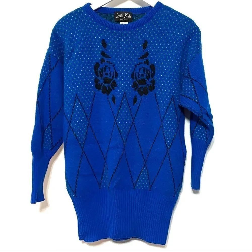 Vintage Leslie Knits wool blend made in Italy smal